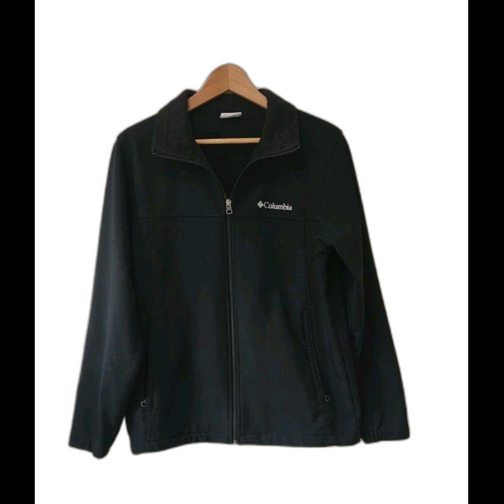 Columbia Bowen Lake Softshell Jacket Mens Medium Black Full Zip XM1244